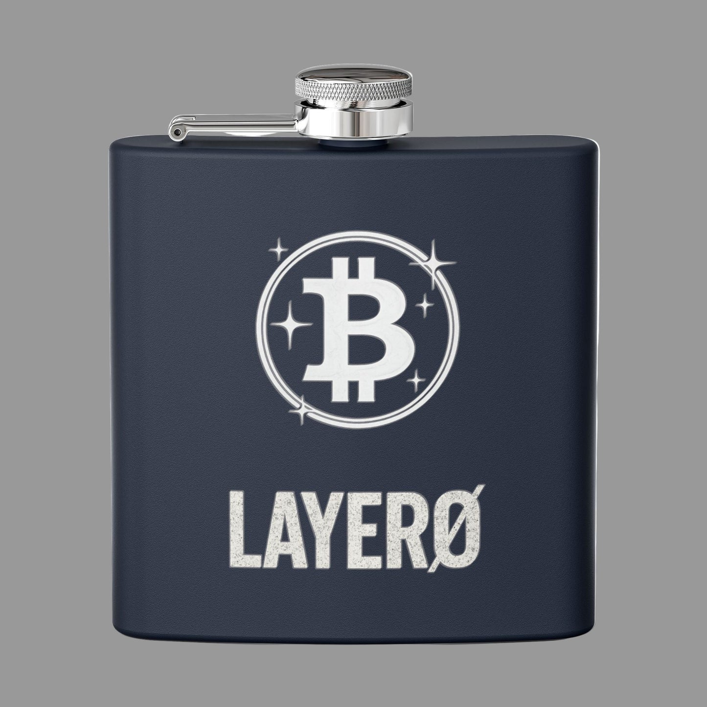 Bitcoin Layer0 Orange 6oz Stainless Steel Flask