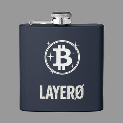 Bitcoin Layer0 Orange 6oz Stainless Steel Flask