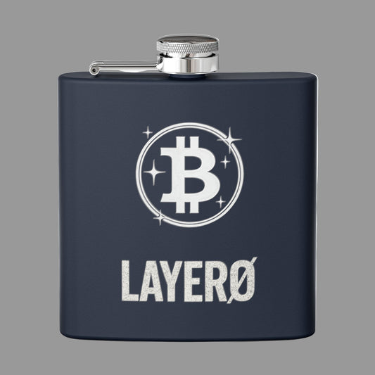 Bitcoin Layer0 Orange 6oz Stainless Steel Flask