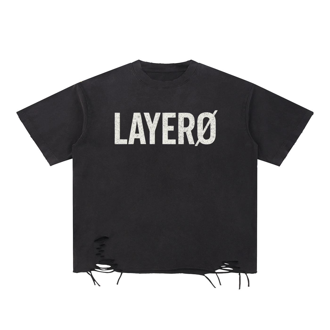 BitCoin Snow Washed Raw-Hem T-Shirt