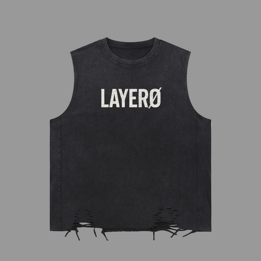 Bitcoin Snow Washed Raw-Hem Tank Top