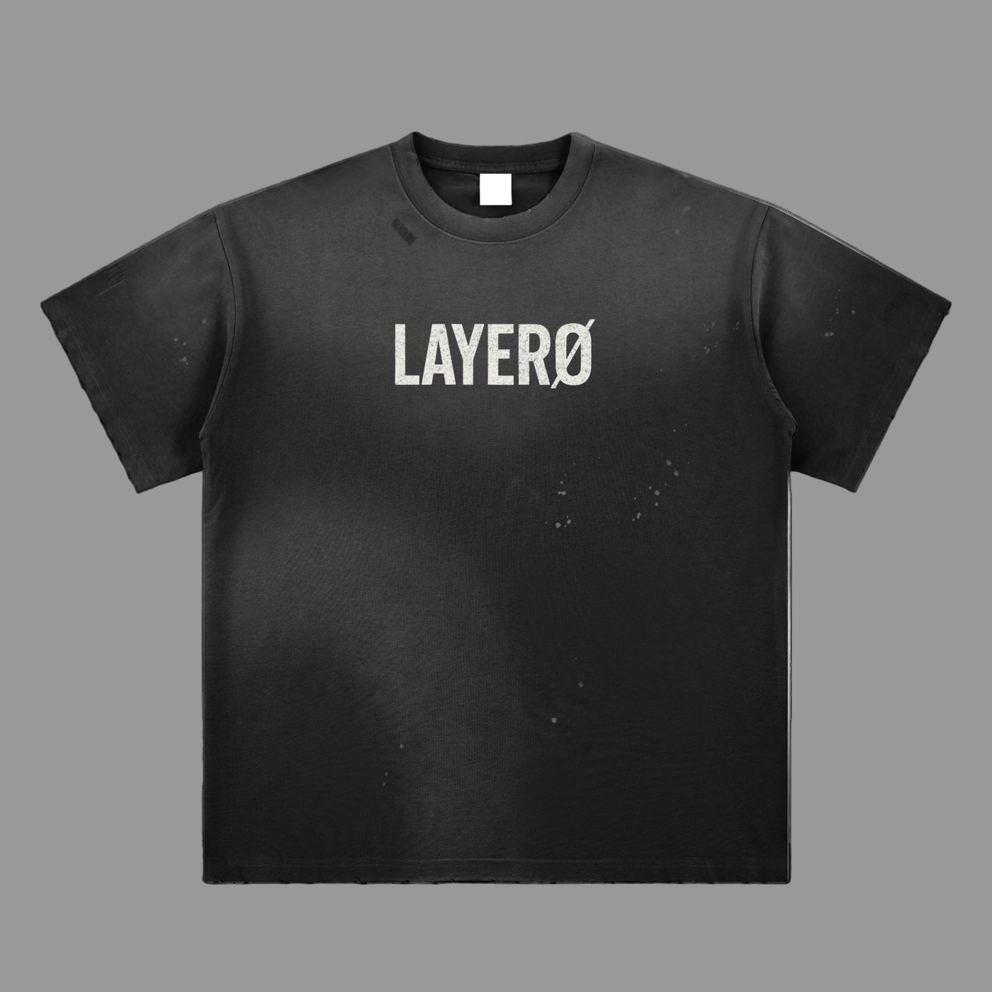 Hand-Frayed Sunfade Paint Splatter T-Shirt