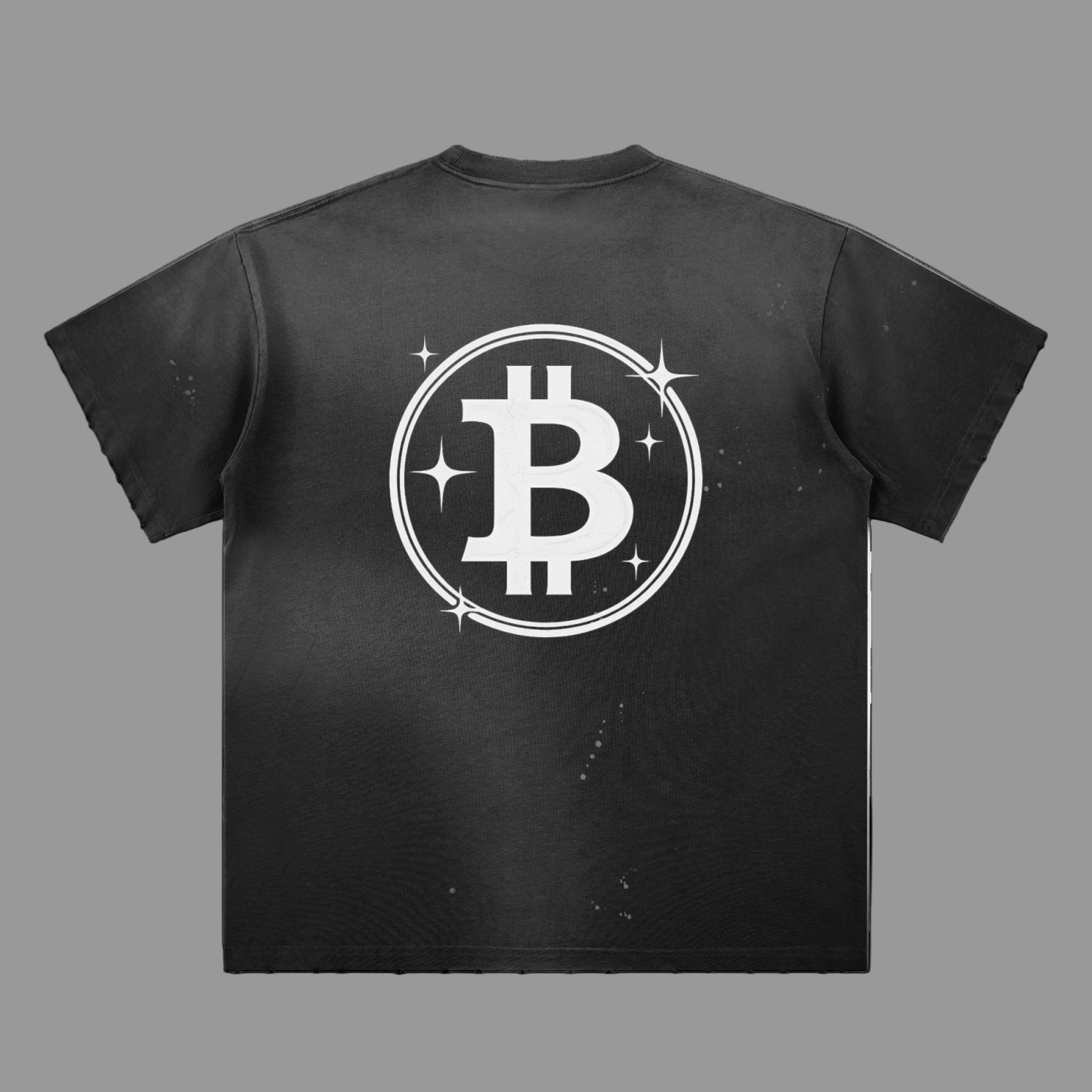 Hand-Frayed Sunfade Paint Splatter T-Shirt