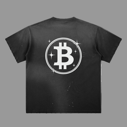 Hand-Frayed Sunfade Paint Splatter T-Shirt