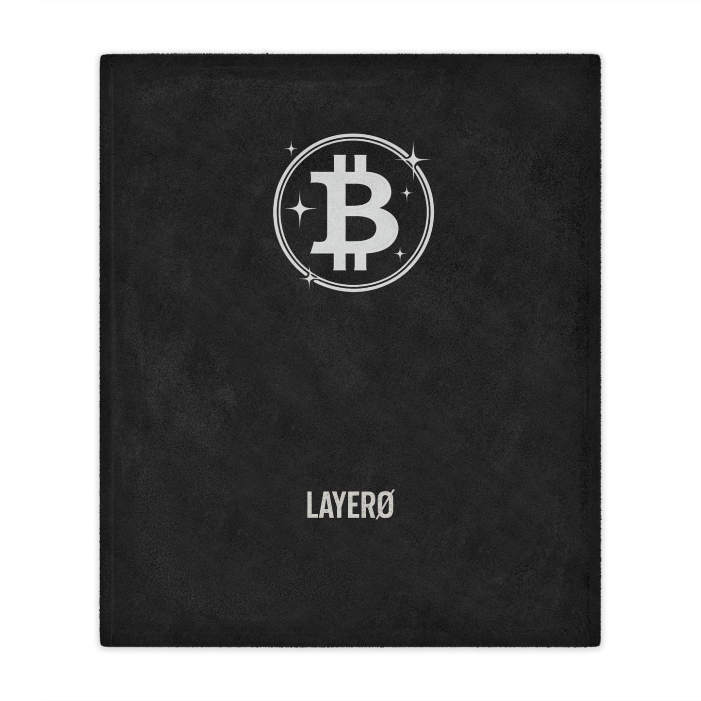 Bitcoin Logo Minky Blanket — Soft Crypto Throw Blanket with LAYERØ Design